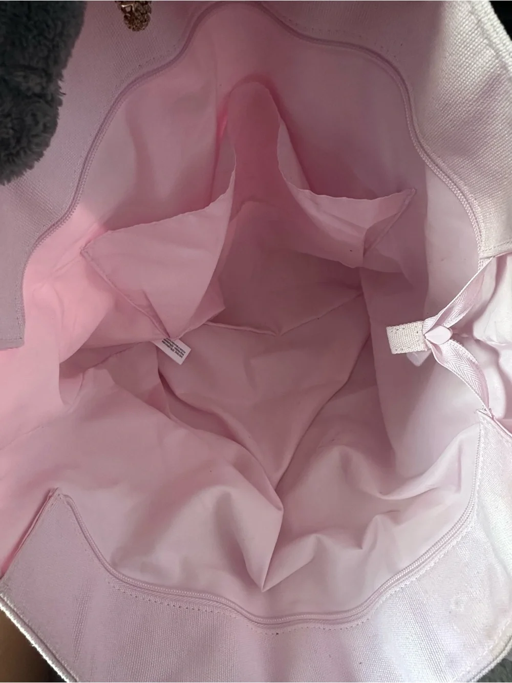 Victoria's Secret Pink Script Light Pink Canvas Tote